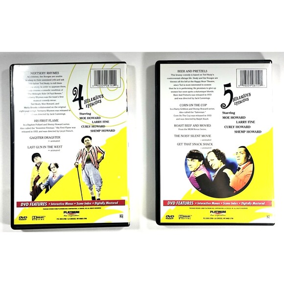 The Three Stooges DVD 2 Disc Set Vintage 2003 New Sealed DVDs - Picture 3 of 12